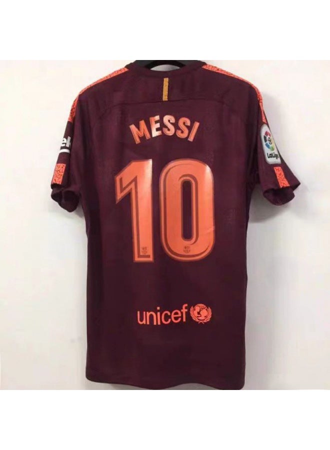 Barcelona FC 2017-2018 Barcelona second guest retro football uniform #10 MESSI retro football jersey gift for fans and friends - Image 1